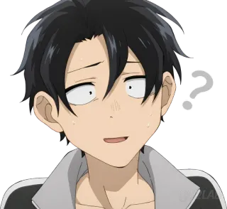 ❔ Anime, Pregunta, Confundido, Sudor whatsapp sticker