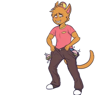 👖 Fries (McDonald's cat mascot) McDonald's telegram sticker