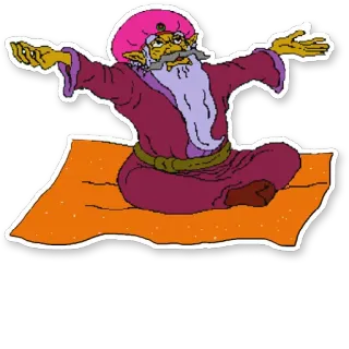 👳 Ganon Zelda CD-i Ganon, Zelda, Zelda CD-i, character, magic carpet, fantasy telegram sticker