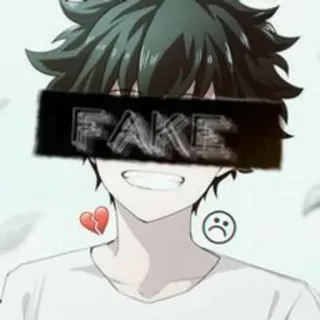 🌟 Izuku Midoriya My Hero Academia FAKE アニメ, 悲しい, デク, mha, 僕のヒーローアカデミア whatsapp sticker