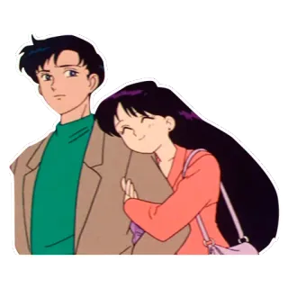 ❤ anime, couple, romance, cartoon, relationship telegram sticker