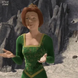 🫑 Princess Fiona Shrek princesse, fiona, vert, ogre, animation, film telegram sticker