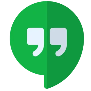 🔵 google hangouts, czat, wiadomość, komunikacja, zielony, cytat telegram sticker