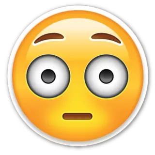 😳 emoji, face, shocked, expression, yellow telegram sticker