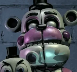 ⛓ Funtime Freddy Five Nights at Freddy's Five Nights at Freddy's, FNAF, Funtime Freddy, animatronique, jeu d'horreur, personnage de jeu whatsapp sticker