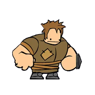 😐 cartoon, sticker, character, fighter telegram sticker