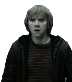 😧 Ron Weasley Harry Potter ロン・ウィーズリー, ハリー・ポッター, 魔法使い, 友達, 映画 telegram sticker