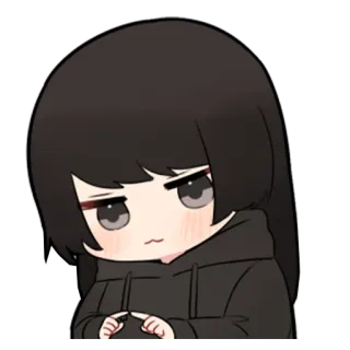 🖤 chibi, cute, girl, anime, manga telegram sticker