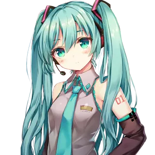 😶 Hatsune Miku Anime, Vocaloid, Digital Idol, Musik, Charakter telegram sticker