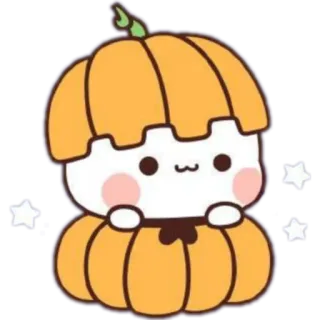 🎃 ฟักทอง, ฮาโลวีน, น่ารัก, คาวาอิ, ตัวการ์ตูน, ฤดูใบไม้ร่วง, สติกเกอร์ telegram sticker
