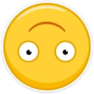 🙃 絵文字, 顔, 逆さま, 黄色, ステッカー telegram sticker