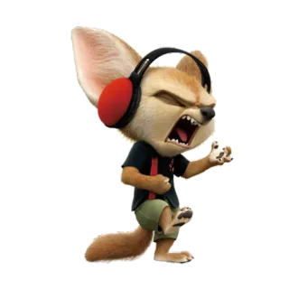 😁 Finnick Zootopia finnick, zootopia, fennec fox, cartoon, disney, animation telegram sticker