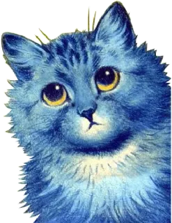 🙄 chat, chat bleu, animal, mignon, chaton telegram sticker