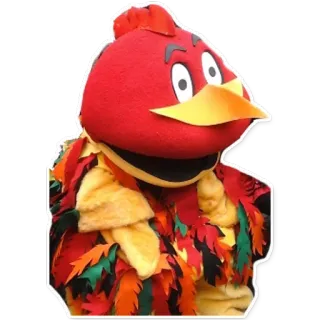 🐥 chicken, mascot, bird, animal, costume telegram sticker