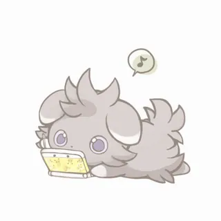 😁 Furfrou Pokemon whatsapp sticker