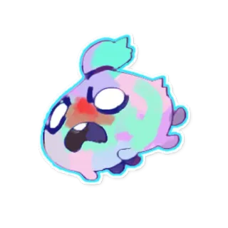 😨 adesivo, fofo, blob, personagem, pastel, ilustração telegram sticker