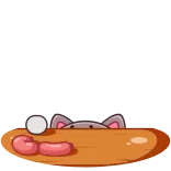 👋 cat, cartoon, cute, animal, kawaii, sticker telegram sticker