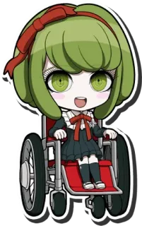🌟 Anime, Kawaii, Carino, Personaggio, Sedia a rotelle telegram sticker