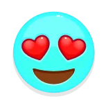 😍 Emoji, Liebe, Herzaugen, Smiley, Zuneigung, Ausdruck telegram sticker