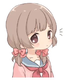 🥡 ハハ cute, girl, anime, manga, cartoon, kawaii, illustration telegram sticker