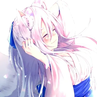 😊 Anime, Cô gái cáo, Kemonomimi, Dễ thương, Kawaii telegram sticker