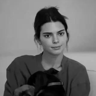🤍 Kendall Jenner คนดัง, บุคคล, นางแบบ, ผู้หญิง, สุนัข telegram sticker