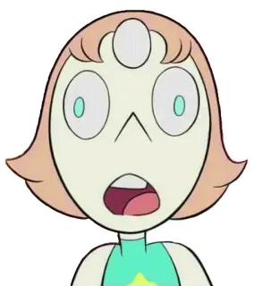 🙃 Pearl Steven Universe การ์ตูน, ตัวละคร, สีหน้า, ประหลาดใจ telegram sticker