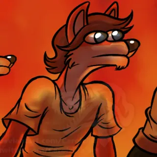 😳 antropomórfico, zorro, dibujos animados, furry telegram sticker