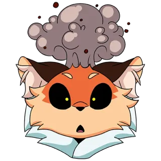 🤯 raposa, desenho animado, adesivo, animal, fofo telegram sticker