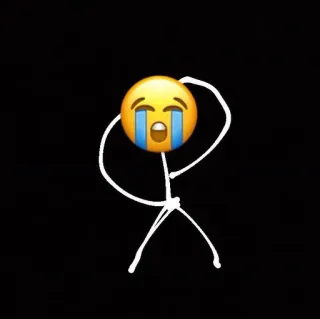 😭 эмодзи, плач, человечек, грустный, слезы telegram sticker