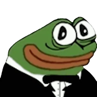 🙂 Pepe the Frog มีม, กบ, เปเป้, การ์ตูน, มีมอินเทอร์เน็ต telegram sticker