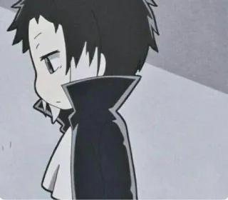 🎍 anime, manga, character, illustration, sad, lonely telegram sticker