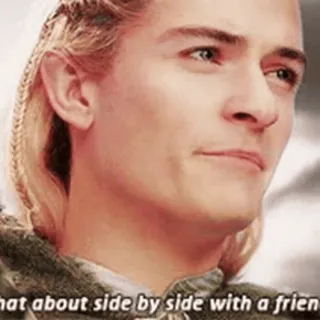 🥰 Legolas Lord of the Rings Legolas, Il Signore degli Anelli, Elfo, Orlando Bloom, Citazione film telegram sticker