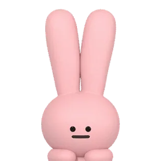 🐰 kelinci, merah muda, binatang, imut, kawaii telegram sticker