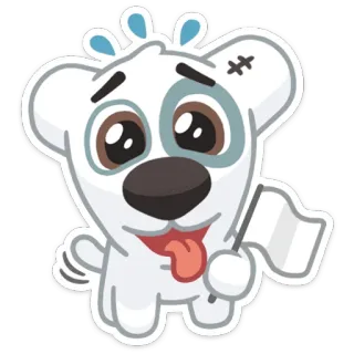 😛 perro, dibujo animado, animal, pegatina, lindo telegram sticker