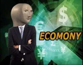 💴 ECOMONY Meme, Stonks, Économie, Finance, Entreprise, Argent whatsapp sticker