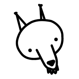 🐶 animal, lobo, desenho, cartoon, adesivo telegram sticker