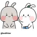 😈 @TardiSticker coelho, fofo, desenho animado, adesivo, animal, kawaii telegram sticker