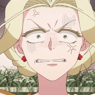 🤬 动漫, 卡通, 女人, 生气, 表情, 脸 telegram sticker