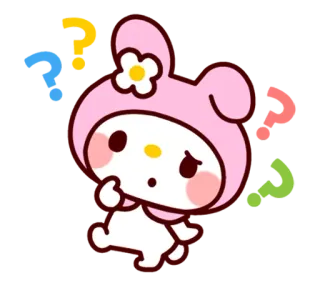 😕 My Melody My Melody, Sanrio, dibujos animados, lindo whatsapp sticker
