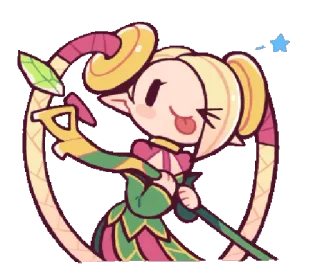 😉 귀여운, 캐릭터, 엘프, 판타지, 마법, 만화 telegram sticker