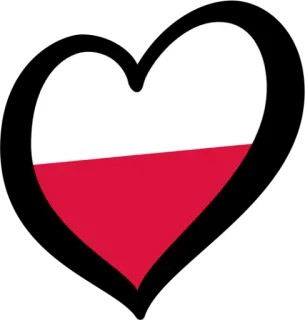 🇵🇱 flaga, serce, polska, polski, kraj, naród telegram sticker