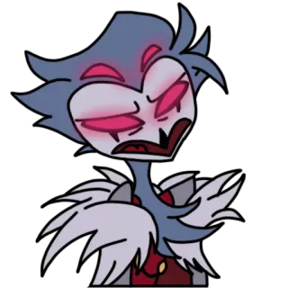 😒 Stolas Helluva Boss Dämon, Eule, Cartoon, Animation telegram sticker