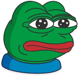 😢 Pepe the Frog Pepe, Pepe la Rana, Rana, Meme, Meme de Internet telegram sticker