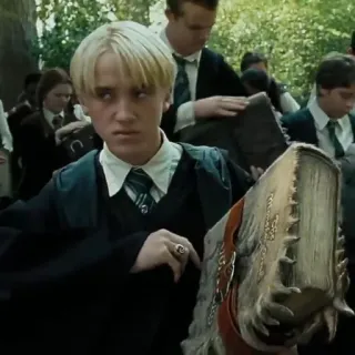 🐍 Draco Malfoy Harry Potter mago, estudiante, magia, fantasía, libro, escuela whatsapp sticker