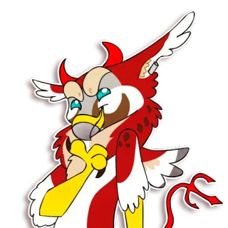 😈 Furry, Animal, Desenho animado, Sticker whatsapp sticker