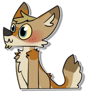 😊 dog, animal, cute, cartoon, pet, domestic animal, wolf, sitting telegram sticker