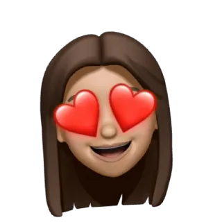 ❤️ emoji, olhos de coração, amor, afeição, rosto whatsapp sticker