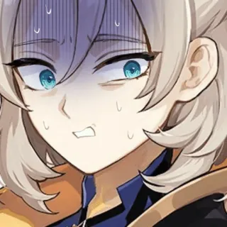 🙁 Albedo Genshin Impact anime, genshin impact, albedo, character, reaction, shocked, worried telegram sticker