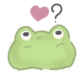 ❤️ rana, carino, verde, animale, cartone animato, anfibio telegram sticker